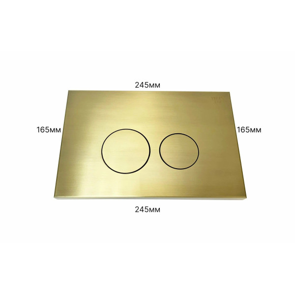 Клавиша смывная Vieir двойной смыв, латунный матовый, металл (VRQ78-1D) Клавиша смывная Vieir двойной смыв, латунный матовый, металл (VRQ78-1D)