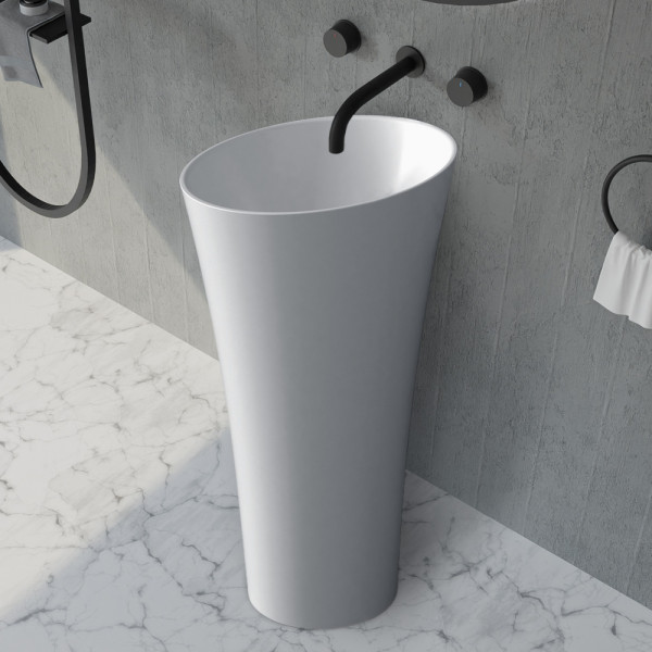 Раковина напольная Abber Stein 500x500 белый матовый (AS2509-H) Раковина напольная Abber Stein 500x500 белый матовый (AS2509-H)