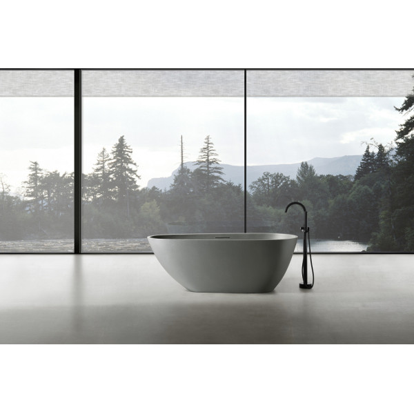 Ванна из искусственного камня Abber Dortmund 170x75 светло-серая матовая (AM9911MLG)