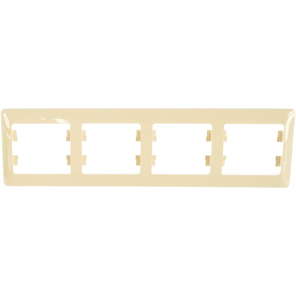 Рамка Schneider Electric вертикальная 4 поста Glossa (бежевая) (GSL000204) Рамка Schneider Electric вертикальная 4 поста Glossa (бежевая) (GSL000204)