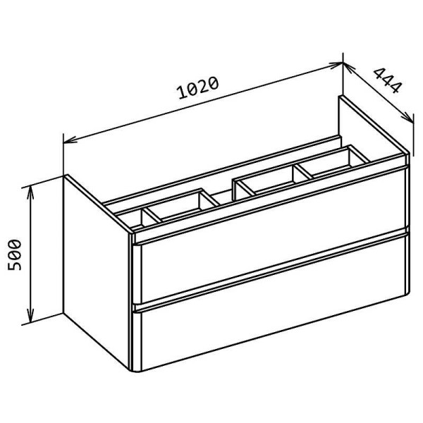 Тумба подвесная BelBagno Albano-CER 105 Rovere Rustico (ALBANO-CER-1050-2C-SO-RR)