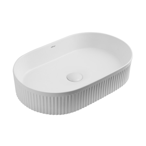 Раковина накладная Abber Bequem 575x360 белый матовый (AC2116MW) Раковина накладная Abber Bequem 575x360 белый матовый (AC2116MW)
