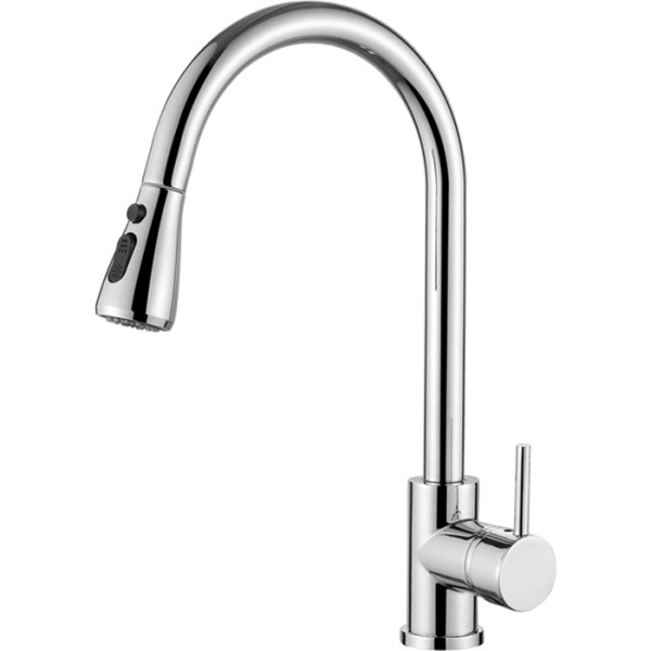 Смеситель для кухни Ledeme с видвижным изливом (L6155)