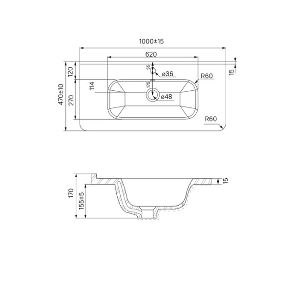 Тумба с умывальником подвесная Iddis Edifice 100x46,2 темно-серый (EDI10D0i95K)