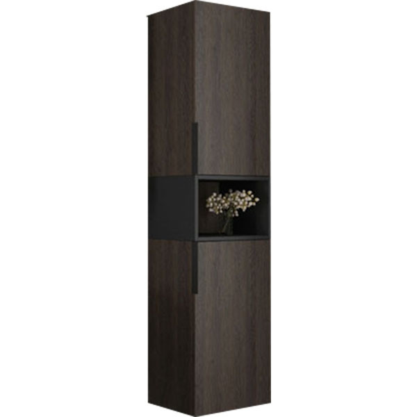 Пенал подвесной Comforty Франкфурт 400x320x1600 дуб шоколадно-коричневый (00004150535)