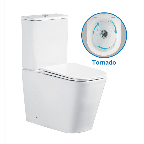 Унитаз напольный Azario Унитаз с сиденьем с микролифтом белый (AZ-1255A)