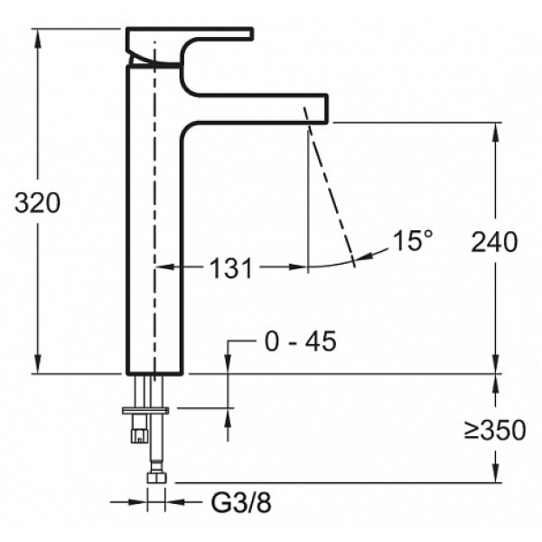 Смеситель для раковины Jacob Delafon Strayt хром (E98340-CP) Смеситель для раковины Jacob Delafon Strayt хром (E98340-CP)
