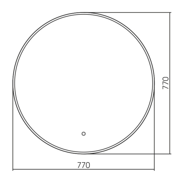 Зеркало Azario Плаза-2 D770 c подсветкой и диммером, сенсорный выключатель, подогрев (LED-00002246)
