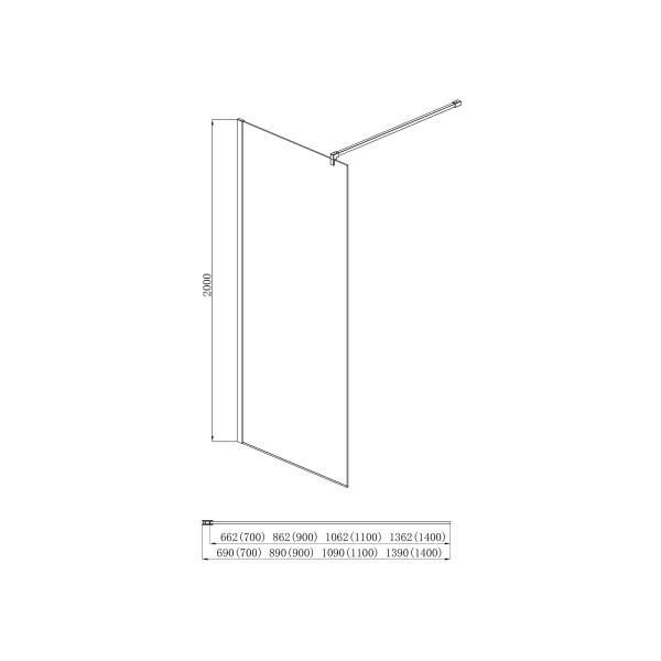 Душевая перегородка Aquatek 140x200 стекло прозрачное, профиль черный (AQ WIW 14020BL) Душевая перегородка Aquatek 140x200 стекло прозрачное, профиль черный (AQ WIW 14020BL)