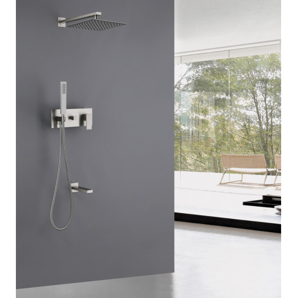 Душевая система Abber Daheim с изливом сатин (AF8217SP)