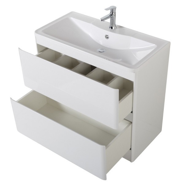 Тумба напольная BelBagno Albano 80 Bianco Lucido (Albano-800-2C-PIA-BL)