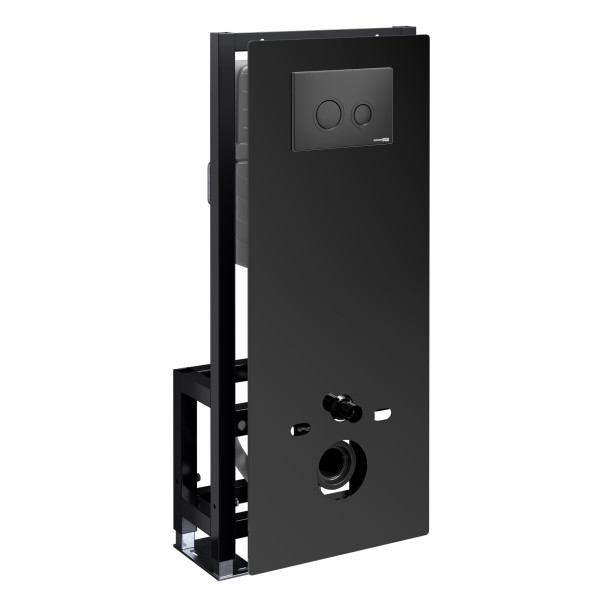 Инсталляция для унитаза WasserKRAFT Glan с клавишей смыва черная матовая (66TLT.010.ME.BL.MB01)