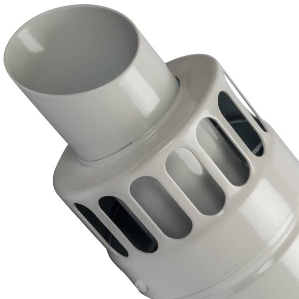 Элемент дымохода Stout DN60/100 фин.уч-ок 1000 мм  для горизонт. прохода через стену с антиобмерз.оголовком) (SCA-6010-001001)