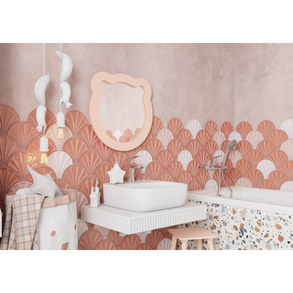 Зеркало Aquaton Каспер 500x34x500 розовый (1.A283.5.02C.R1E.0)