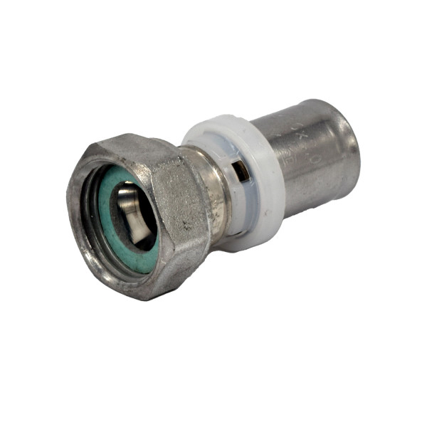 Соединение прямое Tiemme 16х1/2" с накидной гайкой SN (пресс) (1650735 / 1665SN) Соединение прямое Tiemme 16х1/2" с накидной гайкой SN (пресс) (1650735 / 1665SN)