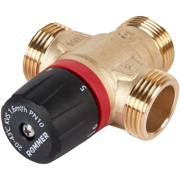 Вентиль термостатический смесительный Rommer 1" НН 35-60 С, KV 2,5 (боковое смешивание) (RVM-0232-256025) Вентиль термостатический смесительный Rommer 1" НН 35-60 С, KV 2,5 (боковое смешивание) (RVM-0232-256025)