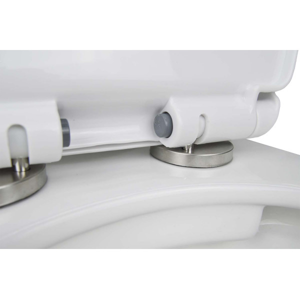 Инсталляция для подвесного унитаза Loranto + безободковый унитаз Fredo с сиденьем микролифт (4501+CS-WH8005)