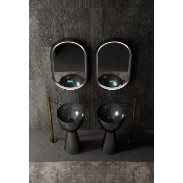 Раковина напольная Abber Karbon 450x450 черный (AK2003) Раковина напольная Abber Karbon 450x450 черный (AK2003)