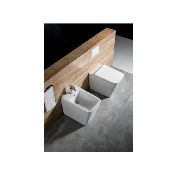 Комплект бачок с унитазом Aquatek Либра New с клавишей смыва белая глянец/хром (SET BW AQUATEK ЛИБРА N-030 3в1)