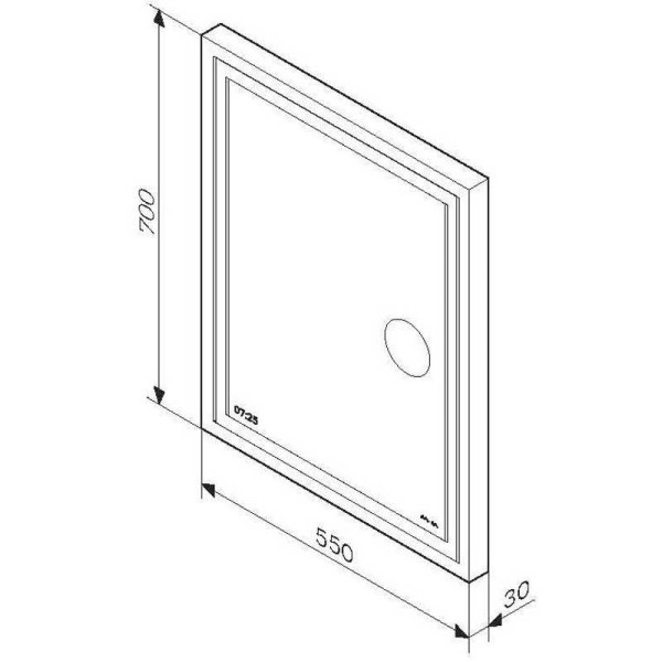 Зеркало с подсветкой AM.PM Gem 55 (M91AMOX0553WG)