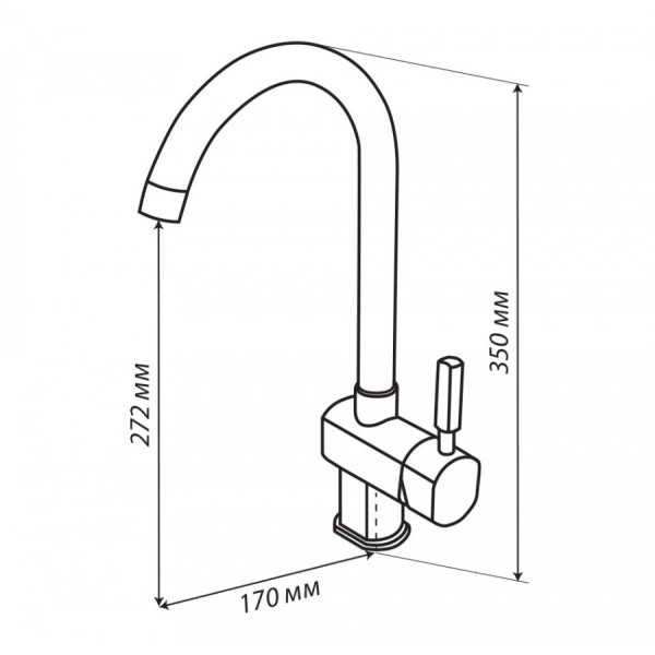 Смеситель для кухни Aquaton Лиам серый (1.AX00.3.FCX.X23.0)