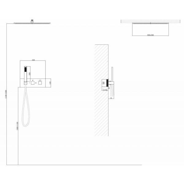 Душевая система Abber Daheim  сатин (AF8255SP)