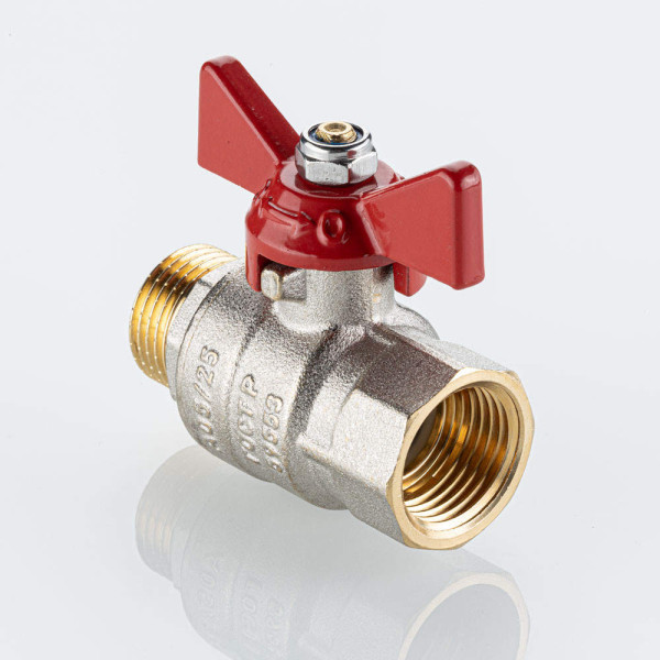 Кран 1/2" ВН шаровый Valtec Base-ГОСТ (красная бабочка) VT.218S.N.04