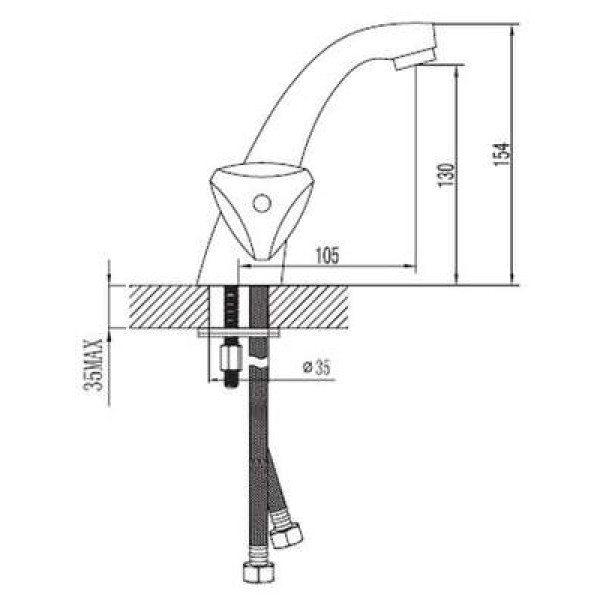 Смеситель для раковины Iddis Praktic (19005B1) Смеситель для раковины Iddis Praktic (19005B1)