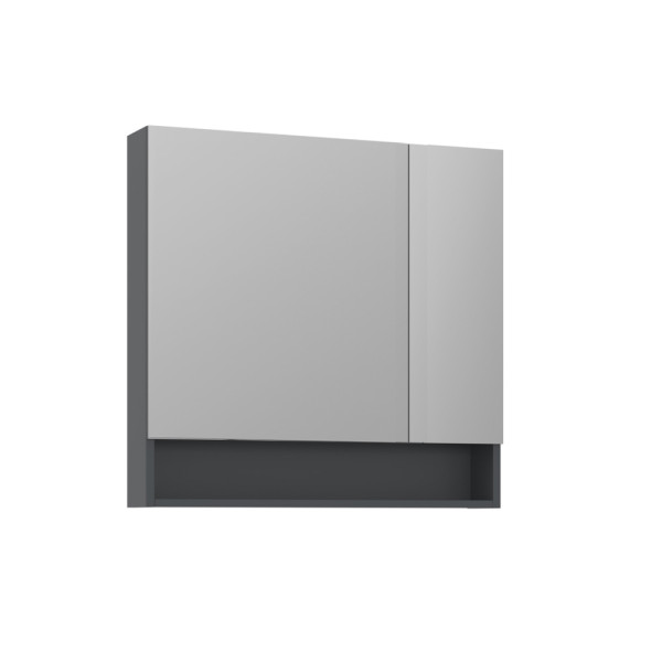 Шкаф зеркальный Orka Malta 730x160x780 антрацит матовый (3001305) Шкаф зеркальный Orka Malta 730x160x780 антрацит матовый (3001305)