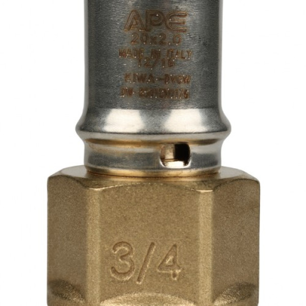 Соединение прямое 20*3/4"В Stout (пресс, латунь) SFP-0002-003420 Соединение прямое 20*3/4"В Stout (пресс, латунь) SFP-0002-003420