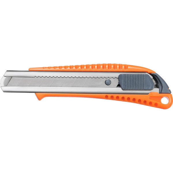 Нож технический Tulips Equipment Tools 18мм, пластиковый корпус, металлическая направляющая (IR16-170) Нож технический Tulips Equipment Tools 18мм, пластиковый корпус, металлическая направляющая (IR16-170)