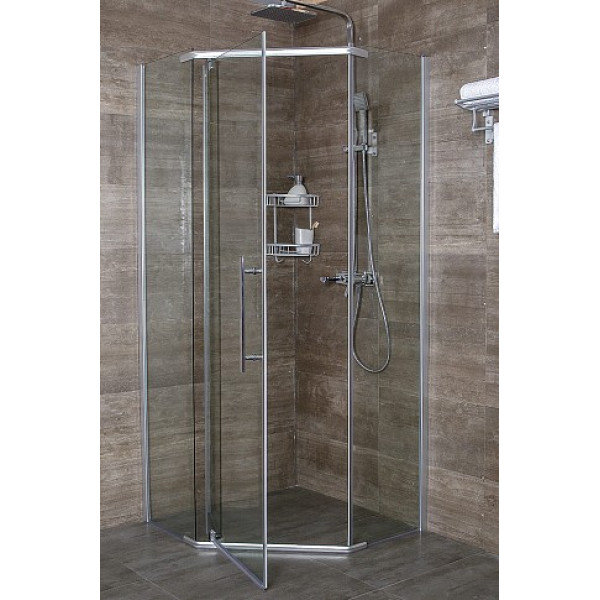 Душевой уголок Erlit 100х100 стекло прозрачное, профиль хром (ER 10110V-C1)