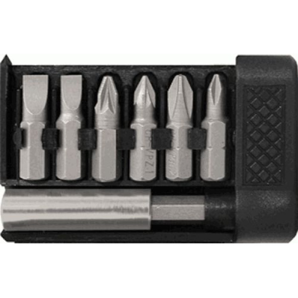 Набор бит FIT 6шт.CrV 25 мм + адаптер (57660)