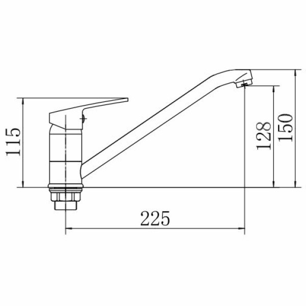 Смеситель для кухни Fashun хром (A4916)