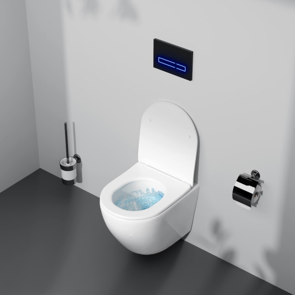 Унитаз подвесной AM.PM Like AquaSpin 2.0 с сиденьем микролифт белый (C801901SC)