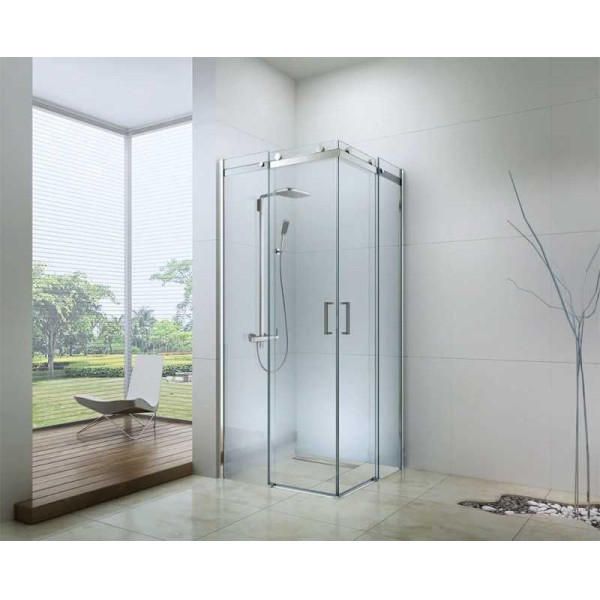 Душевой уголок Berges Gelios 1000*1000*1950 стекло прозрачное, профиль хром сильвер (61027)