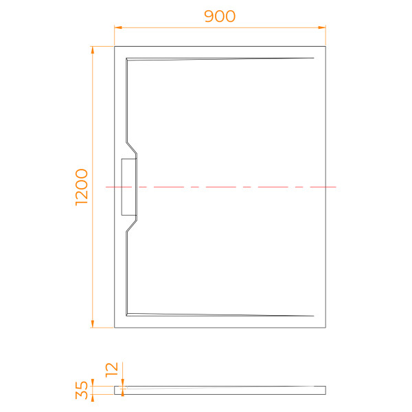 Душевой поддон RGW STE MB 90x120 черный мрамор (52342912-14)