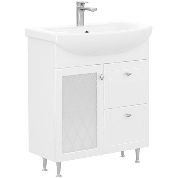 Тумба напольная Volna Milena 660x800 белая (tnMILENA70.1D.2Y-01) Тумба напольная Volna Milena 660x800 белая (tnMILENA70.1D.2Y-01)