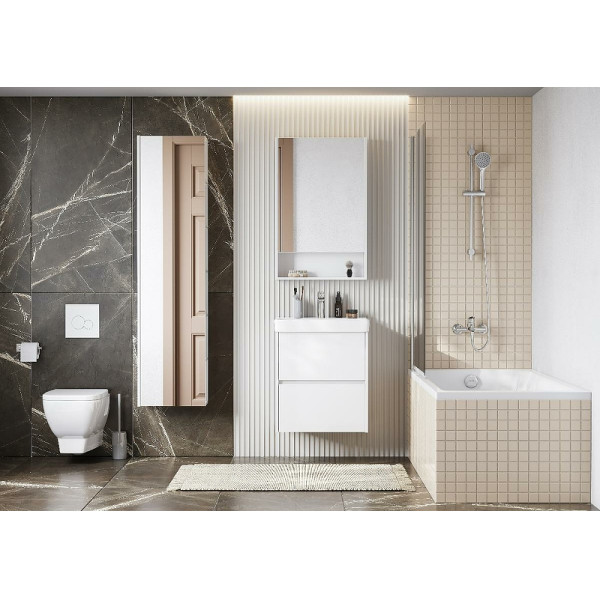 Шкаф зеркальный Aquaton Сканди 55 Белый (1A252102SD010)