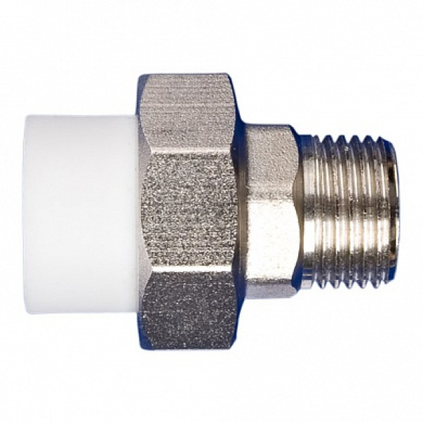 Сгон PP-RC 32x1"Н MeerPlast латунь, белый (00000002489)