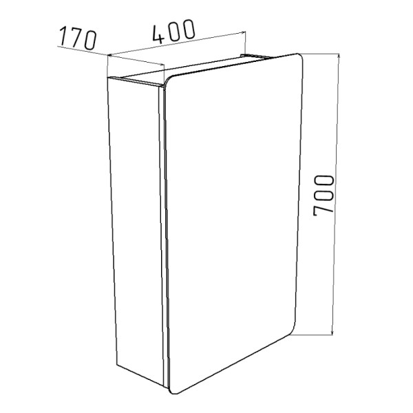 Шкаф зеркальный Melodia Универсал 40 (MFR80043WT)