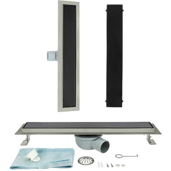 Душевой лоток ALMAes Laguna 60 с черной решеткой (LG60BL) Душевой лоток ALMAes Laguna 60 с черной решеткой (LG60BL)