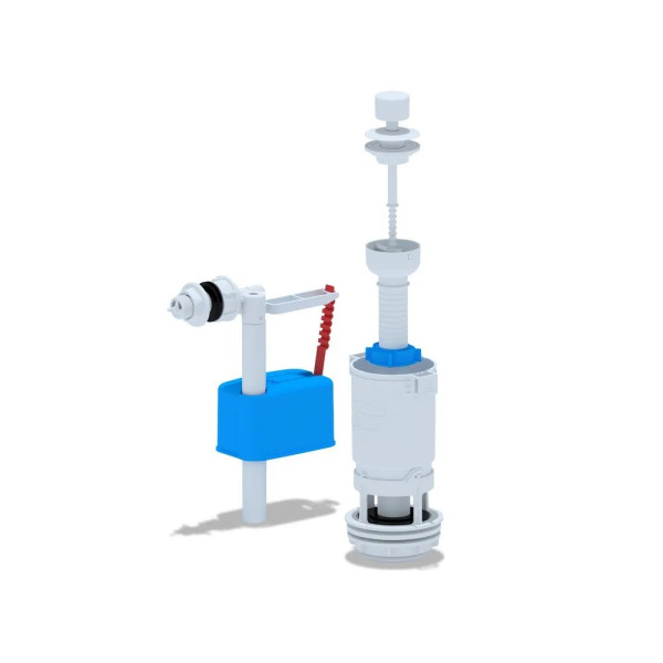 Арматура для смывного бачка АНИ (боковой подвод 1/2" (пластик), 1-уровень, ручка шток эконом, белая) АНИ пласт (WC4050) Арматура для смывного бачка АНИ (боковой подвод 1/2" (пластик), 1-уровень, ручка шток эконом, белая) АНИ пласт (WC4050)
