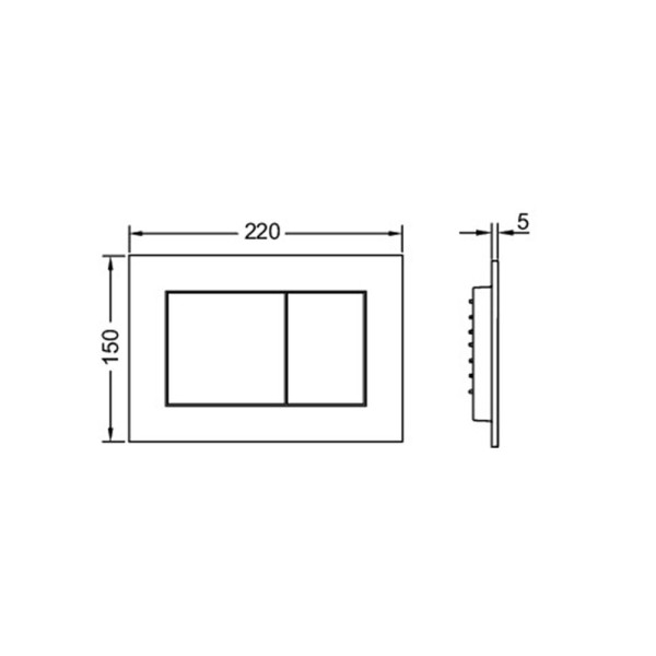 Клавиша смывная Tece TECEnow Черный матовый (9240407)