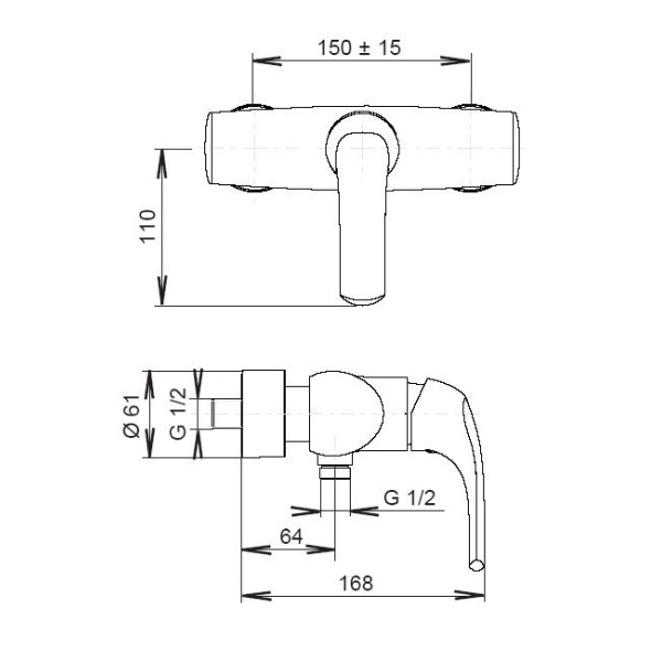 Смеситель для душа Jacob Delafon Nateo (E71253-CP) Смеситель для душа Jacob Delafon Nateo (E71253-CP)