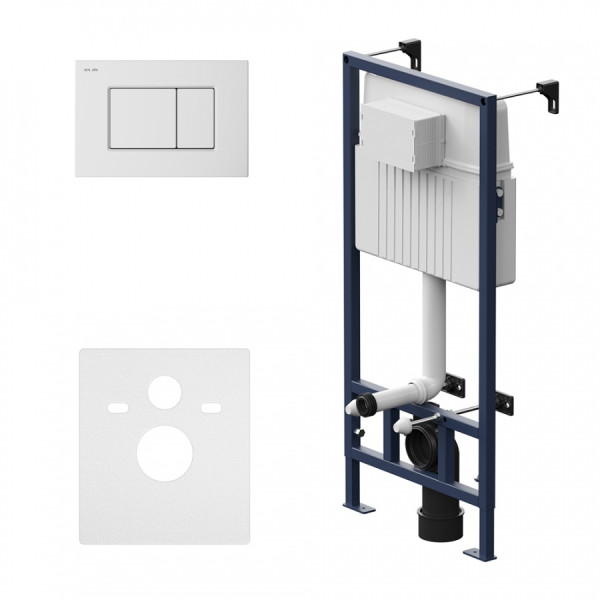 Инсталляция для подвесного унитаза AM.PM с клавишей ProC S белый глянцевый (I012707.0201)