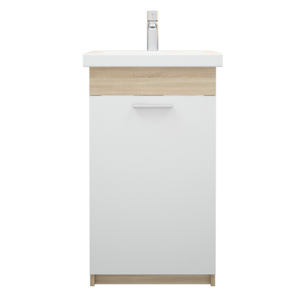 Тумба напольная Melodia Вальс 50 (Como 50) 1 дверь сонома/белая (MFR80040SW) Тумба напольная Melodia Вальс 50 (Como 50) 1 дверь сонома/белая (MFR80040SW)