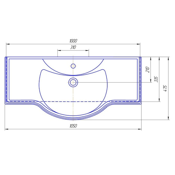 Тумба напольная Домино Классика 105 RICH белое дерево (DR6004T)