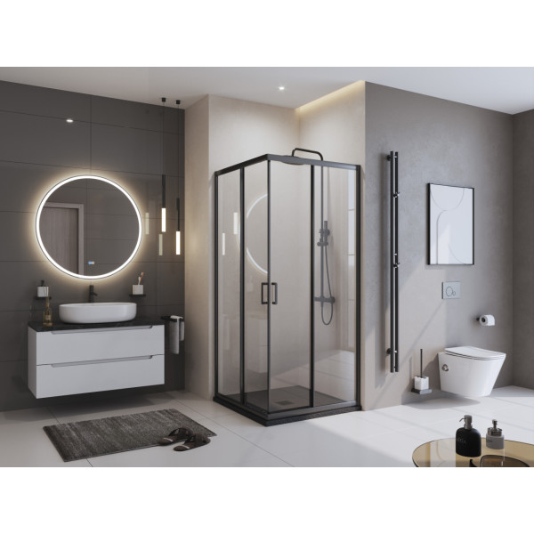 Душевой поддон BelBagno Uno 90x90x3,5 черный матовый (TRAY-MR-UNO-A-90-3,5-NERO-NO)