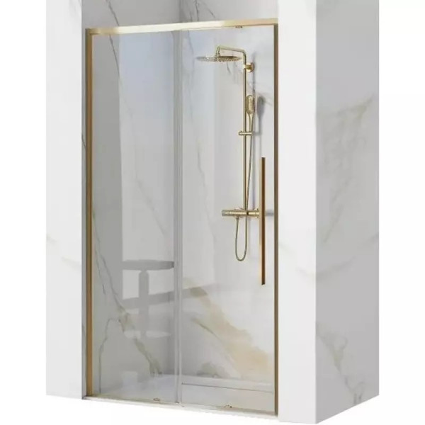 Душевая дверь Rea Solar 100x195 стекло прозрачное, профиль золото (REA-K6547) Душевая дверь Rea Solar 100x195 стекло прозрачное, профиль золото (REA-K6547)